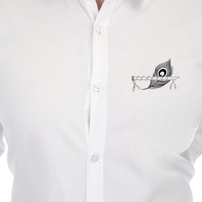 Men Bashori Moorpan Printed White Shirt