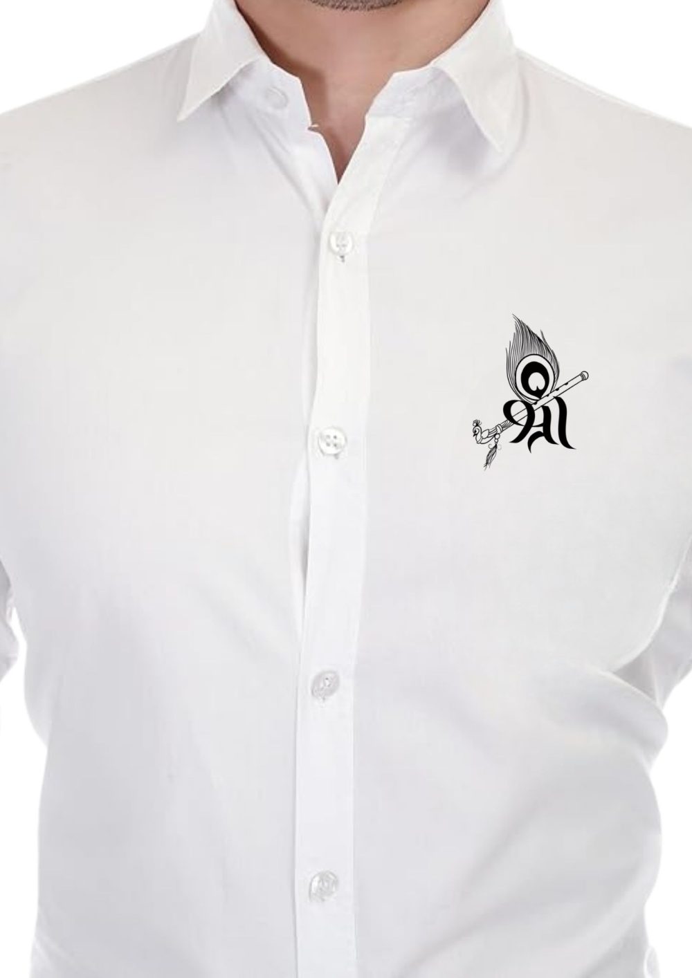 Men Shree Printed White Shirt