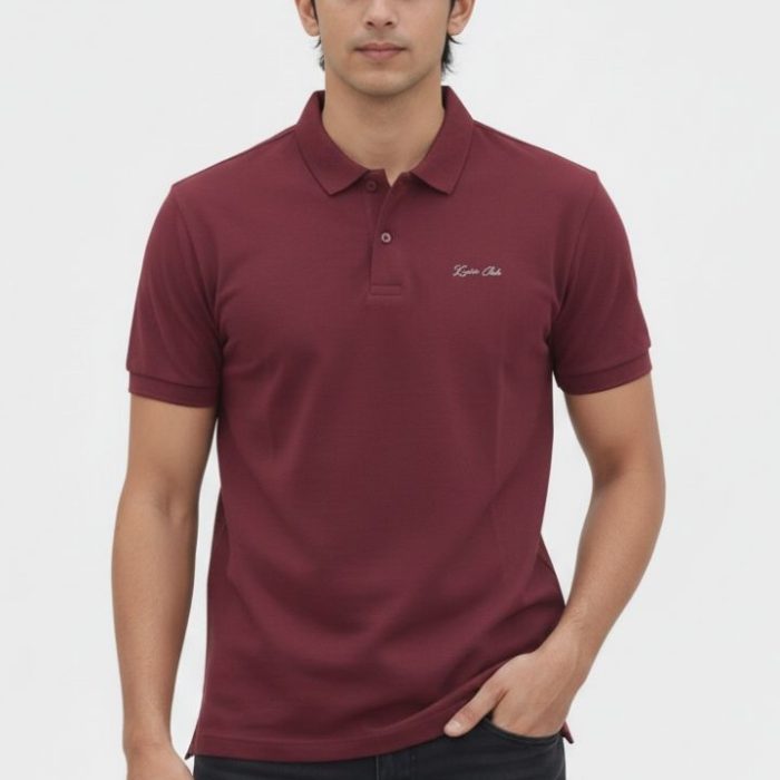 Men Regular Polo T-Shirt Maroon - M-38
